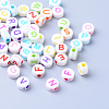 Craft Acrylic Horizontal Hole Letter Beads X-SACR-S201-11-1