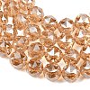Transparent Electroplate Glass Beads Strands EGLA-N002-34C-B10-4