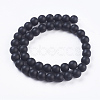 Synthetic Black Stone Bead Strands X-G-R345-10mm-38-1-2