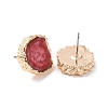 Natural Dyed Quartz Stud Earrings EJEW-P166-B-3