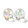 Two Tone UV Plating Rainbow Iridescent Acrylic Beads TACR-D010-03A-01-2