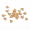 Golden Tone Jewelry Components Brass Spring Ring Clasps X-EC095-G-1