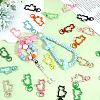 30Pcs Spray Painted Eco-Friendly Alloy Swivel Snap Hooks Clasps FIND-SC0016-41-3