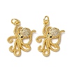 Brass Micro Pave Cubic Zirconia Pendants KK-A271-03C-G-1