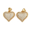 Brass Micro Pave Clear Cubic Zirconia Pendants ZIRC-I367-13G-04-1