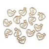 Brass Micro Clear Cubic Zirconia Pendants X-ZIRC-F120-045G-4