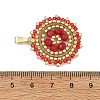 304 Stainless Steel & Cylinder Glass Seed Beads Pendants PALLOY-MZ01450-02-3