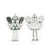 Fairy Antique Silver Tone Alloy Enamel Big Pendants ENAM-N039-03D-1
