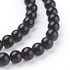 Natural Obsidian Beads Strands X-G-G099-6mm-24-3