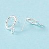 304 Stainless Steel Stud Earring Findings STAS-P308-02B-S-3