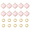 Heart Alloy Enamel Charms ENAM-YW0002-85C-1