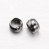 Rondelle Brass Crimp Beads KK-L134-27B-1