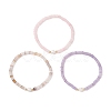Natural Gemstone & Cultured Freshwater Pearl Beads Stretch Bracelets for Women BJEW-JB13473-2