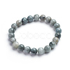 Natural Hawk's Eye Stretch Bracelets BJEW-E373-8mm-05-1