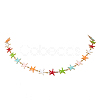 Ocean 304 Stainless Steel Colorful Enamel Starfish Fish Turtle Link Chain Necklaces for Women NJEW-JN05806-4