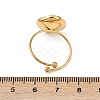 Real 18K Gold Plated 304 Stainless Steel Cuff Ring Components STAS-A191-12A-G-3