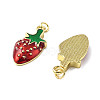 Brass Enamel Pendants KK-R229-07G-01-2