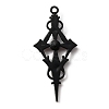 Siam Rhinestone Cross Pendant with Red Enamel ENAM-WH0001-06EB-04-2