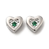 Real Platinum Plated Brass Beads KK-H455-09P-03-1