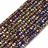 Electroplate Glass Beads Strands GLAA-Q105-03P-1