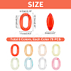 PandaHall Elite 490Pcs 7 colors Transparent Acrylic Linking Rings TACR-PH0001-24-5