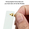 Round Brass Magnetic Clasps with Loops KK-D331-G-NF-5