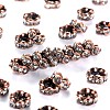 Brass Rhinestone Spacer Beads X-RB-A014-L6mm-01R-NF-1