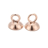 201 Stainless Steel Bead Cap Pendant Bails STAS-L244-27D-RG-2