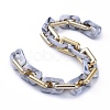 Handmade CCB Plastic Boston Link Chains AJEW-JB00683-10-2