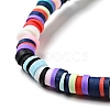 Flat Round Handmade Polymer Clay Bead Spacers CLAY-R067-4.0mm-M4-3