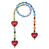 1Pc Alloy & Resin Heart Bag Charms FIND-UN0010-34B-1