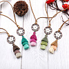Alloy Pendant Necklaces NJEW-F270-02-3