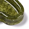 Resin with Natural Peridot Chip Stones Ashtray DJEW-F015-03C-2
