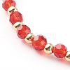 Glass & Brass Stretch Beaded Bracelets Sets BJEW-JB06151-5