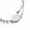 Tarnish Resistant 201 Stainless Steel Charm Bracelets BJEW-P258-15P-3