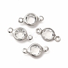 304 Stainless Steel with Glass Connector Charms STAS-G305-08P-03-3