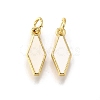 Brass Enamel Charms KK-C106-02G-2