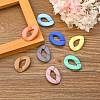 Opaque Spray Painted Acrylic Linking Rings OACR-T024-01-I-4