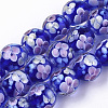 Handmade Lampwork Beads Strands LAMP-T007-04E-1