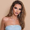 Brass Rhinestones Necklaces & Earring Sets for Women WGF929C-03-2