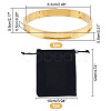 1Pc Stainless Steel Grooved Bangles STAS-UN0042-50A-G-3