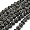 Unwaxed Natural Lava Rock Bead Strands G-F309-14mm-1