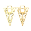 304 Stainless Steel Triangle Hoop Earrings EJEW-M031-01G-1