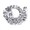 Electroplate Transparent Glass Beads Strands EGLA-N022-04A-C01-2