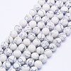 Synthetic Howlite Bead Strands X-G-F425-37-8mm-1