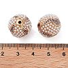 Golden Plated Alloy Rhinestone Beads FIND-E046-13G-02-3