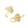 Brass Micro Pave Clear Cubic Zirconia Pendants KK-Z120-59B-G-2