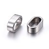 Non-Tarnish 304 Stainless Steel Slide Charms/Slider Beads STAS-O110-15P-2