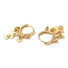 Rack Plating Brass Flat Round Dangle Hoop Dangle Earrings EJEW-G348-06G-2