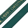 Flat Christmas Theme Polyester Grosgrain Ribbon OCOR-YWC0001-01A-03-3